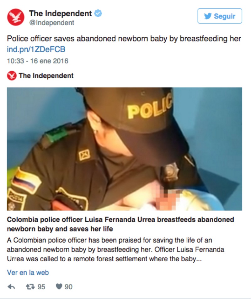 Policia amamanta a bebe foto 4