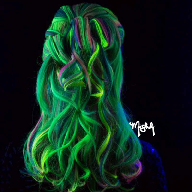 pelo fluorescente foto 9