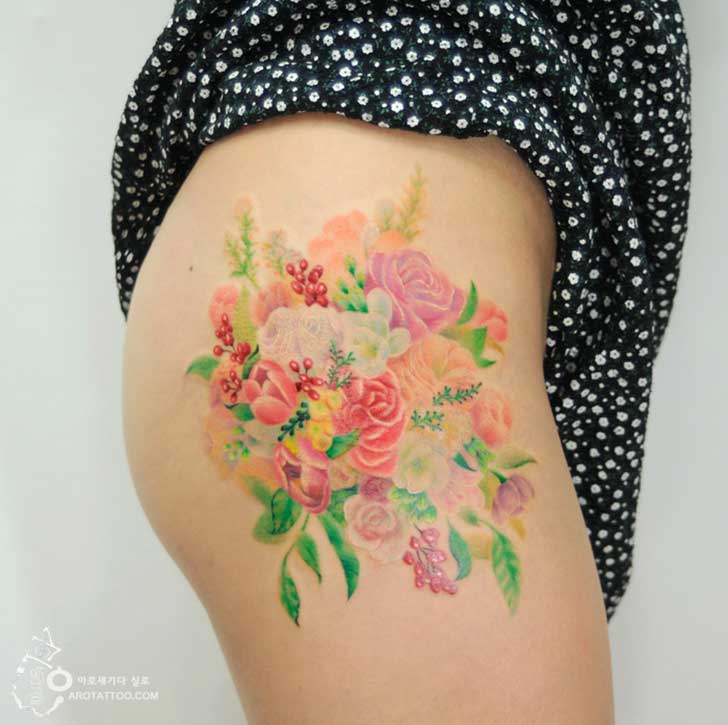 tatuajes florales 4