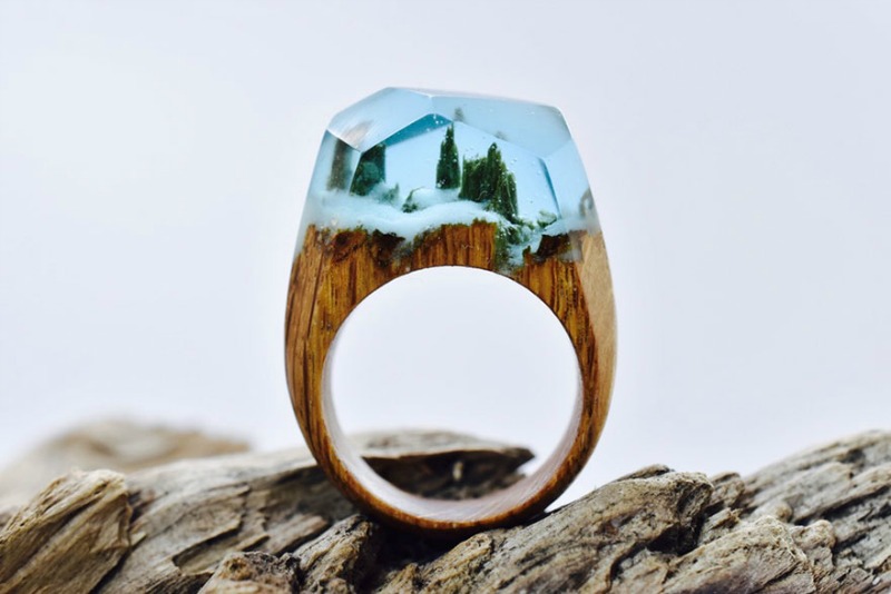 Anillos con bosques miniaturas 8