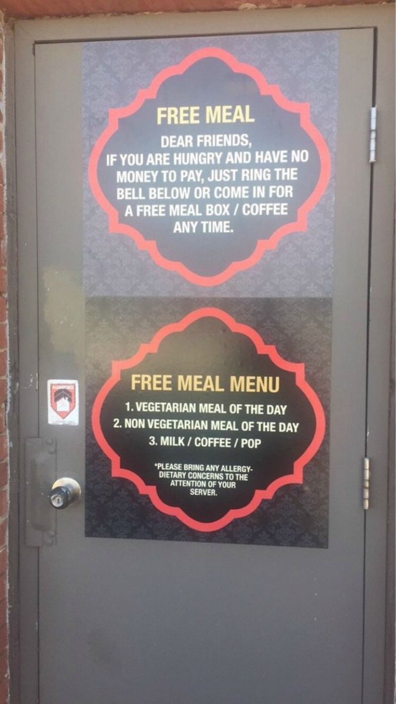 Restaurant ofrece comida gratis 1