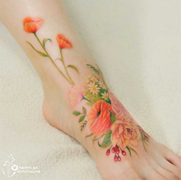 tatuajes florales 2