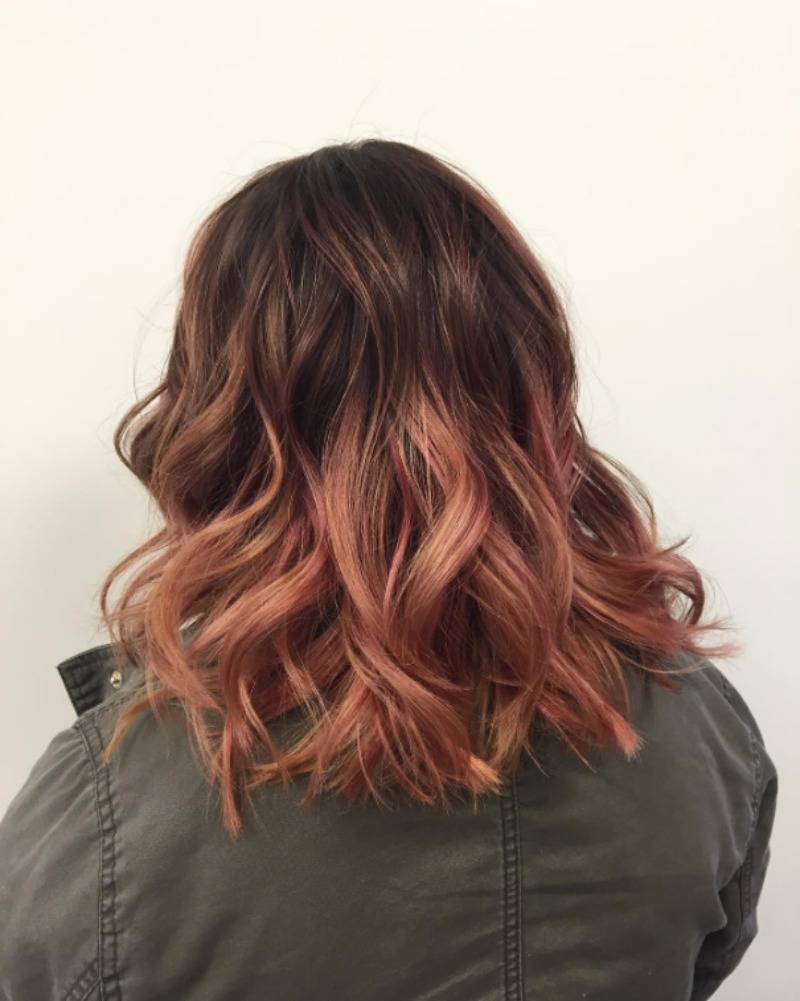 Cabello en rosa dorado 5