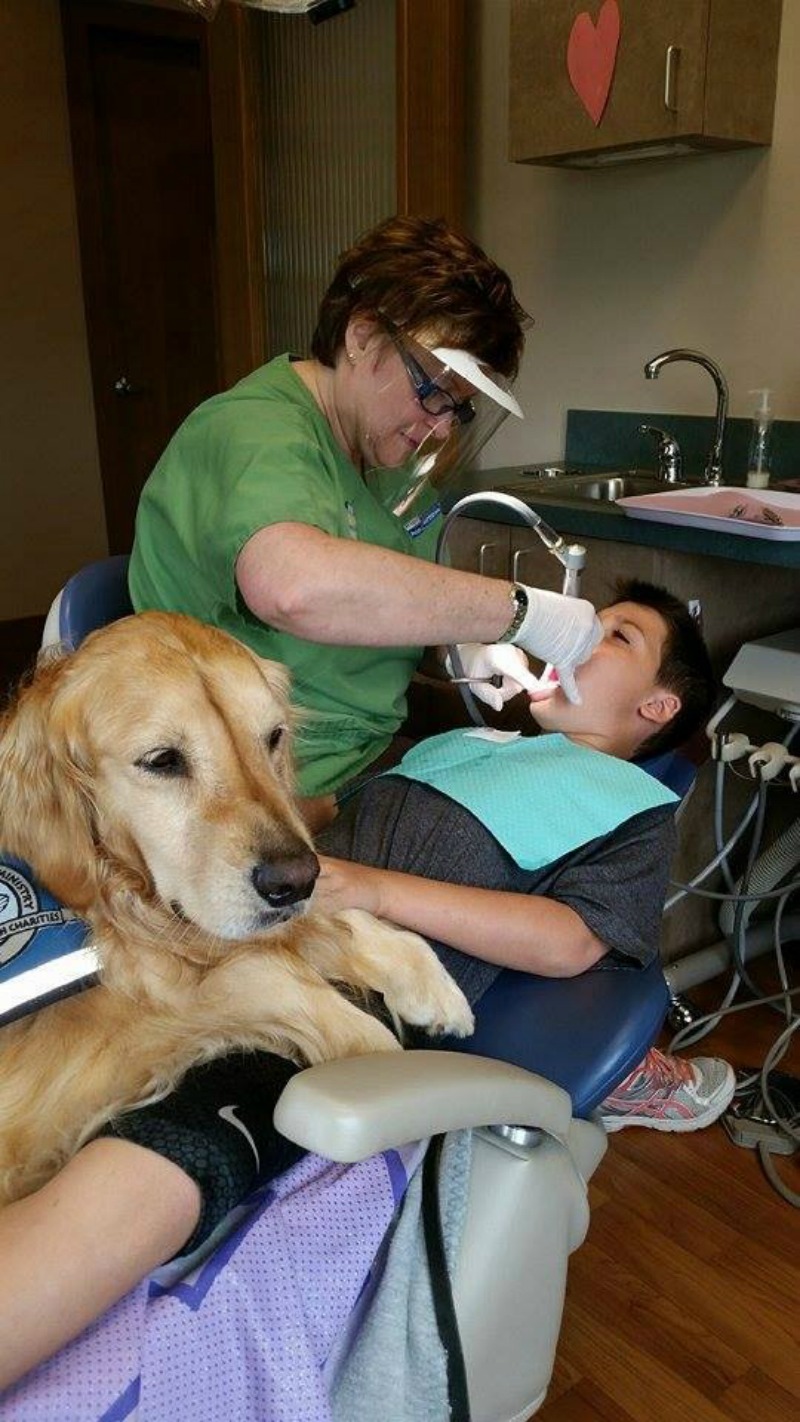 Dentista y adorable asistente foto 5